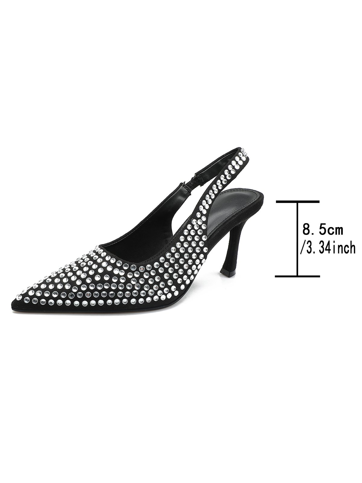 Sparkling Rhinestone Embellished Slingback Pumps