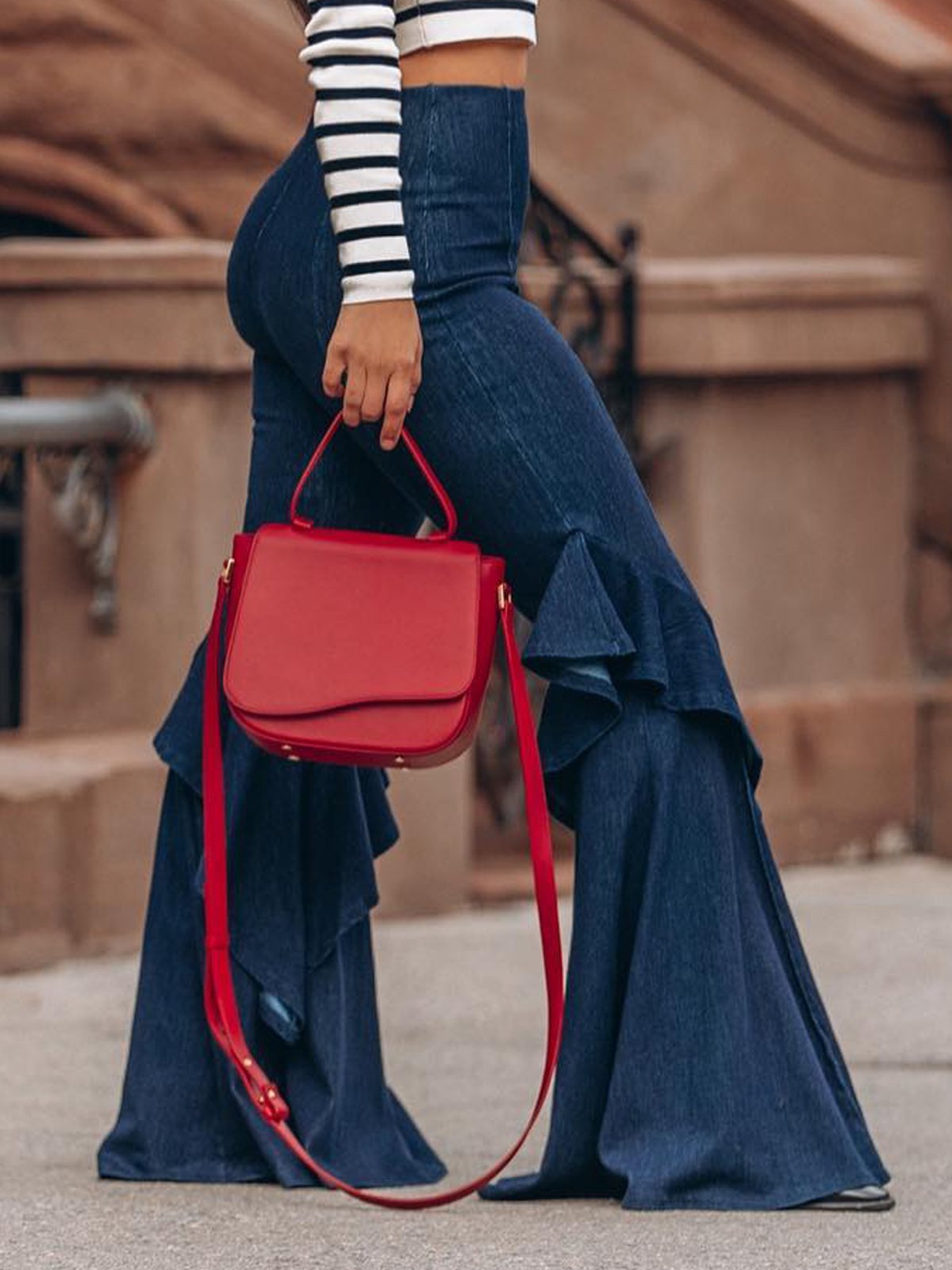 Denim Plain Pants