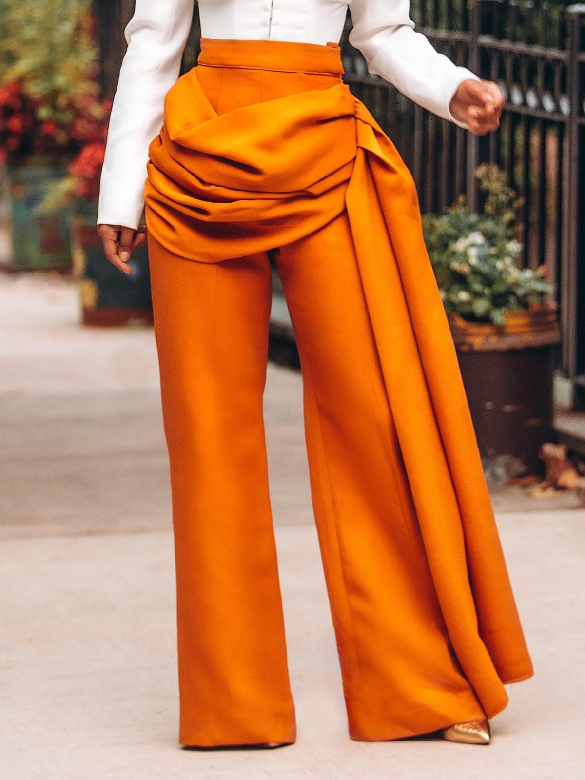 Elegant Loose Plain Pants
