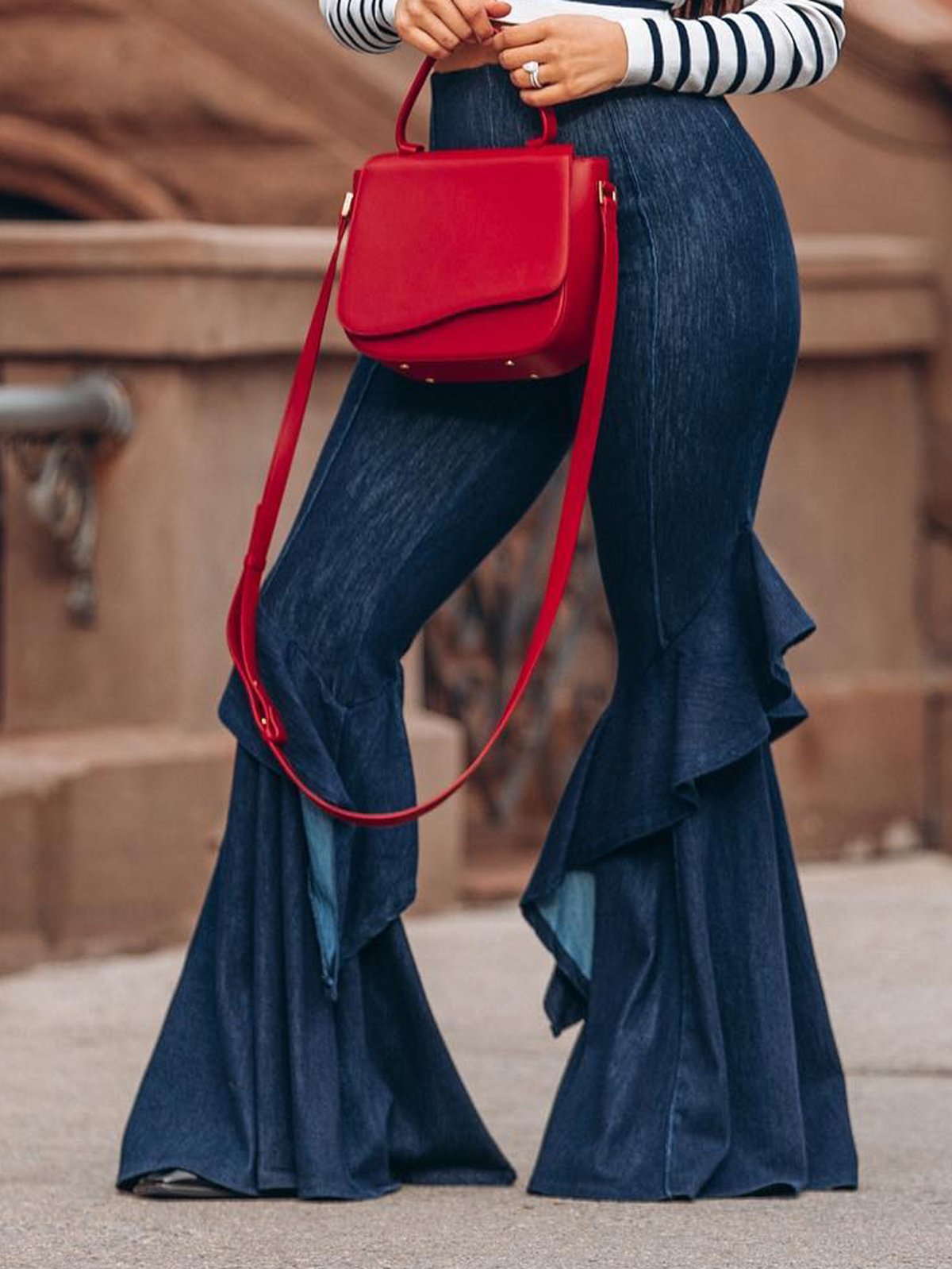 Denim Plain Pants