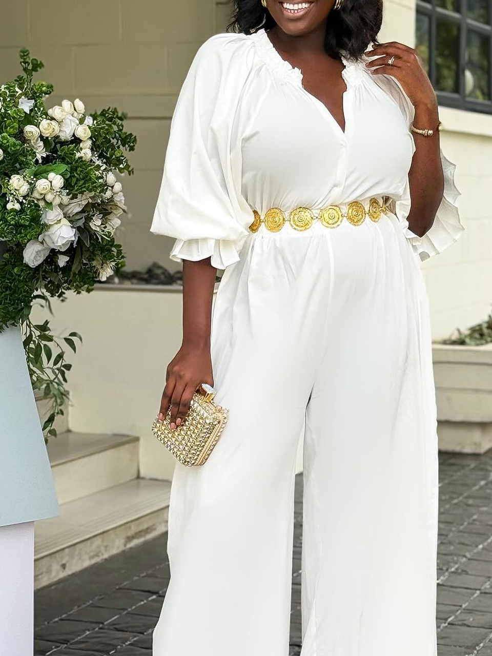 Vacation Regular Fit Jumpsuit With No