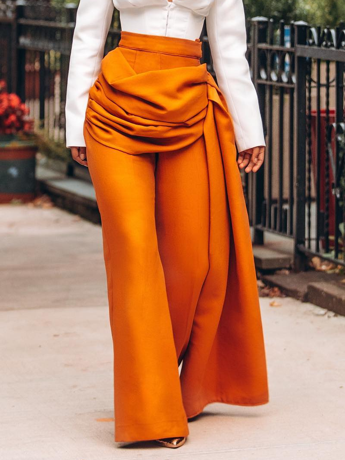 Elegant Loose Plain Pants