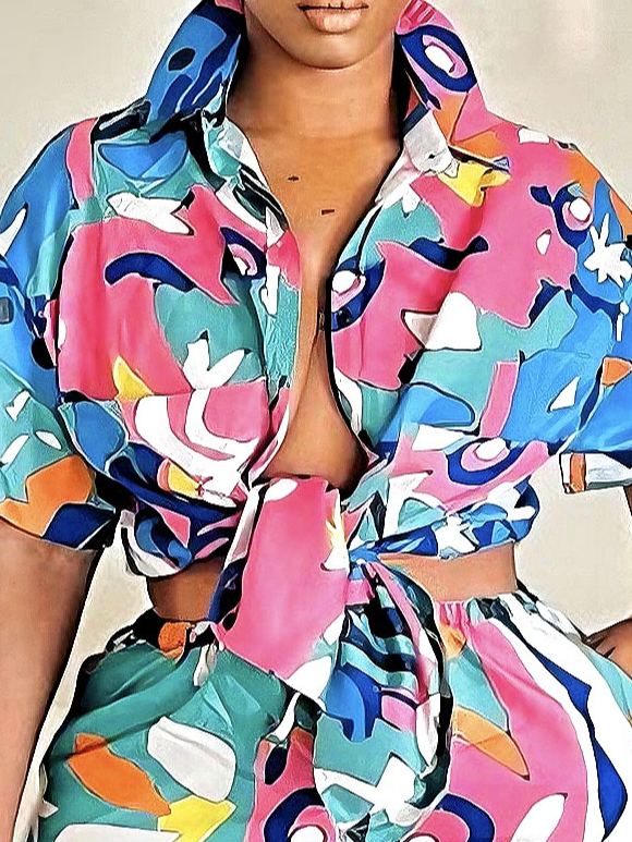 Regular Fit Abstract Elegant Shirt