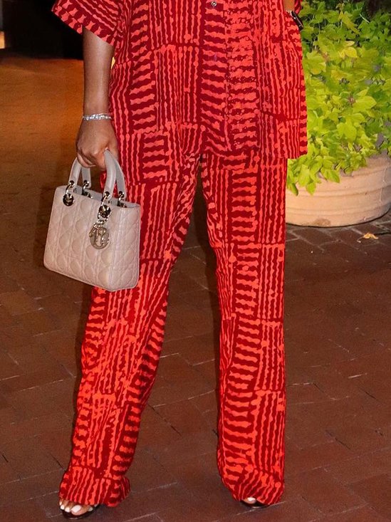 Striped Vacation Loose Pants