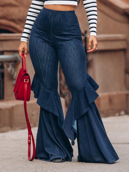 Denim Plain Pants