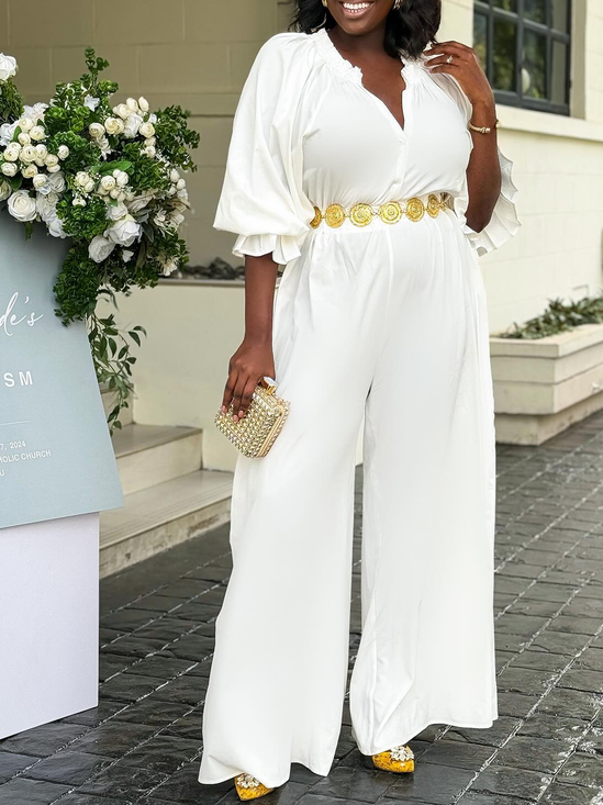 Vacation Regular Fit Jumpsuit With No