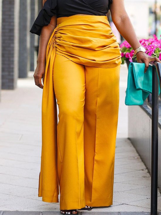 Elegant Loose Plain Pants