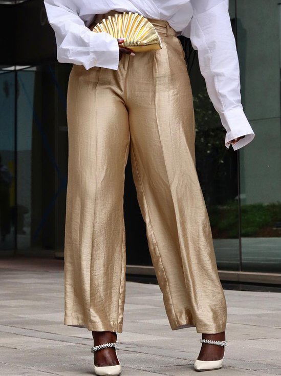 Elegant Loose Plain Pants