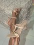 Fashionable Chain Decor Stiletto Heel Mule Sandals