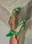 Minimalist Stiletto Heel Slingback Sandals