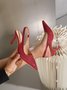 Sparkling Rhinestone Embellished Slingback Pumps