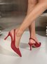 Sparkling Rhinestone Embellished Slingback Pumps