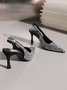 Sparkling Rhinestone Embellished Slingback Pumps