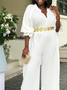 Vacation Regular Fit Jumpsuit With No