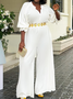 Vacation Regular Fit Jumpsuit With No
