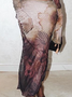 Elegant Regular Fit Abstract Skirt
