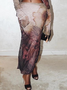 Elegant Regular Fit Abstract Skirt