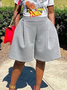 Elegant Plain Loose Pants