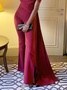 Elegant Plain Jumpsuit With No