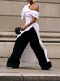 Asymmetrical Loose Plain Elegant Jumpsuit With No