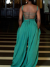 Spaghetti Regular Fit Plain Vacation Jumpsuit With No