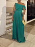Elegant Loose Plain Jumpsuit With No